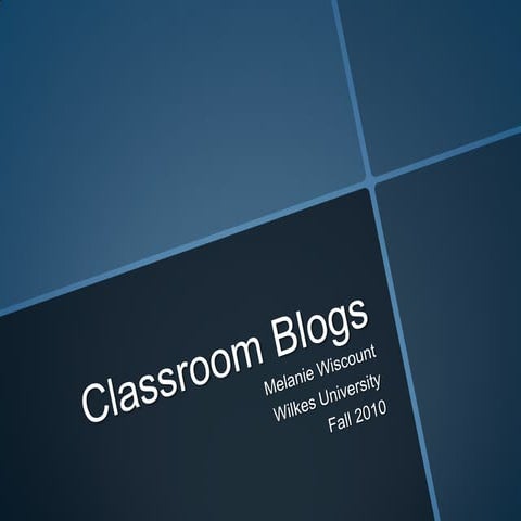 Create a Classroom Blog