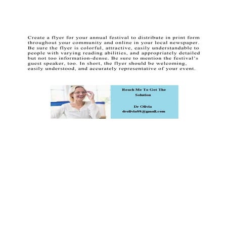 Create a flyer for your annual festival to distribute in print f.docx