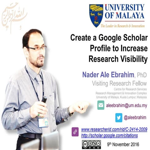 Create a Google Scholar Profile to Increase Research Visibility