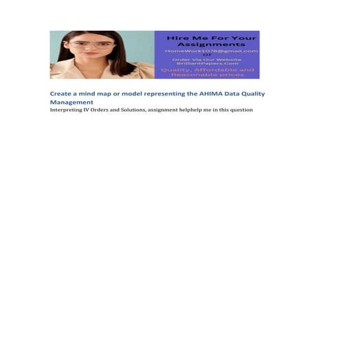 Create a mind map or model representing the AHIMA Data.docx
