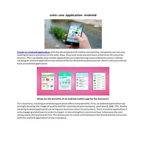 créer une application Android