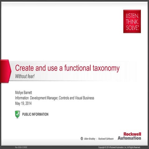Create and use functional taxonomy
