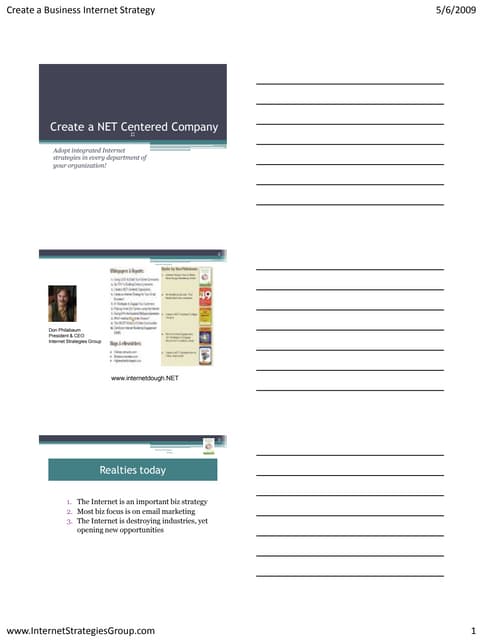 Create A Net Centered Company eMarketing Techniques 2009