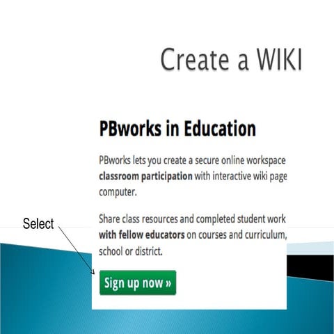 Create A Pbworks