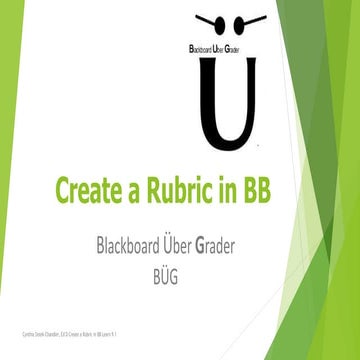 Create a rubric in bb