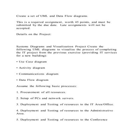 Create a set of uml and data flow diagrams. this is a required a | DOCX image.