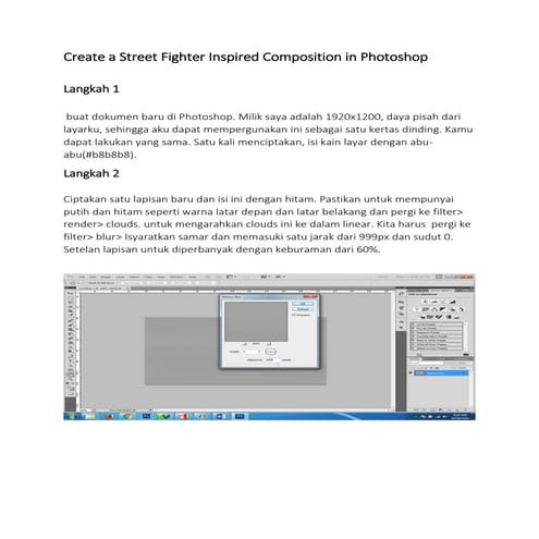 Create a street fighter inspired composition in photoshop 1
