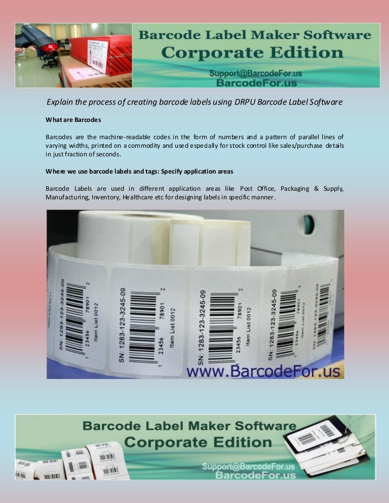 Create barcode labels using DRPU Software