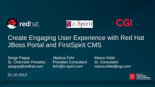 Create engaging user_experiences_with_red_hat_j_boss_portal_and_first_spirit_cms
