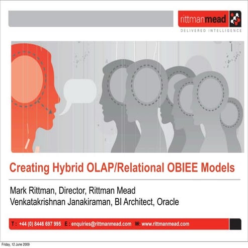 Create hybrid olap-relational obiee models