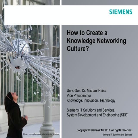How to Create a Knowledge Networking Culture