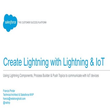 Create Lightning from Salesforce Lightning & IoT