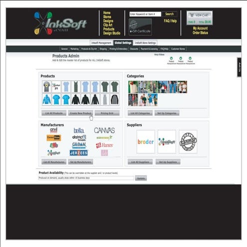 InkSoft's New Product Wizard