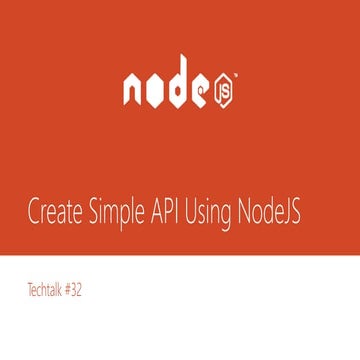 Create simple api using node js | PPT