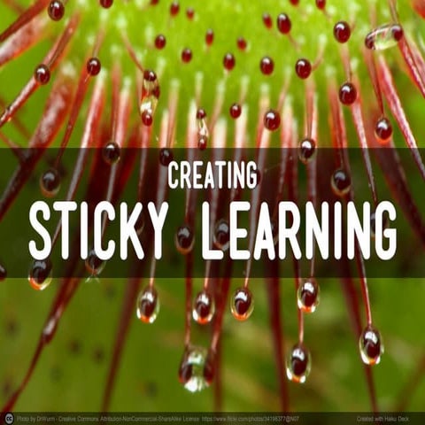 Creating Sticky Learning To Combat Our Illusion Of Knowing