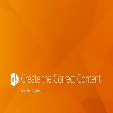 How to Create the Correct Content
