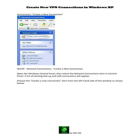 Create vpn in xp