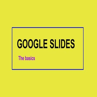 Create with google slides