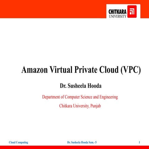 Virtual Private Cloud architecture and Its Implementation | PPTX