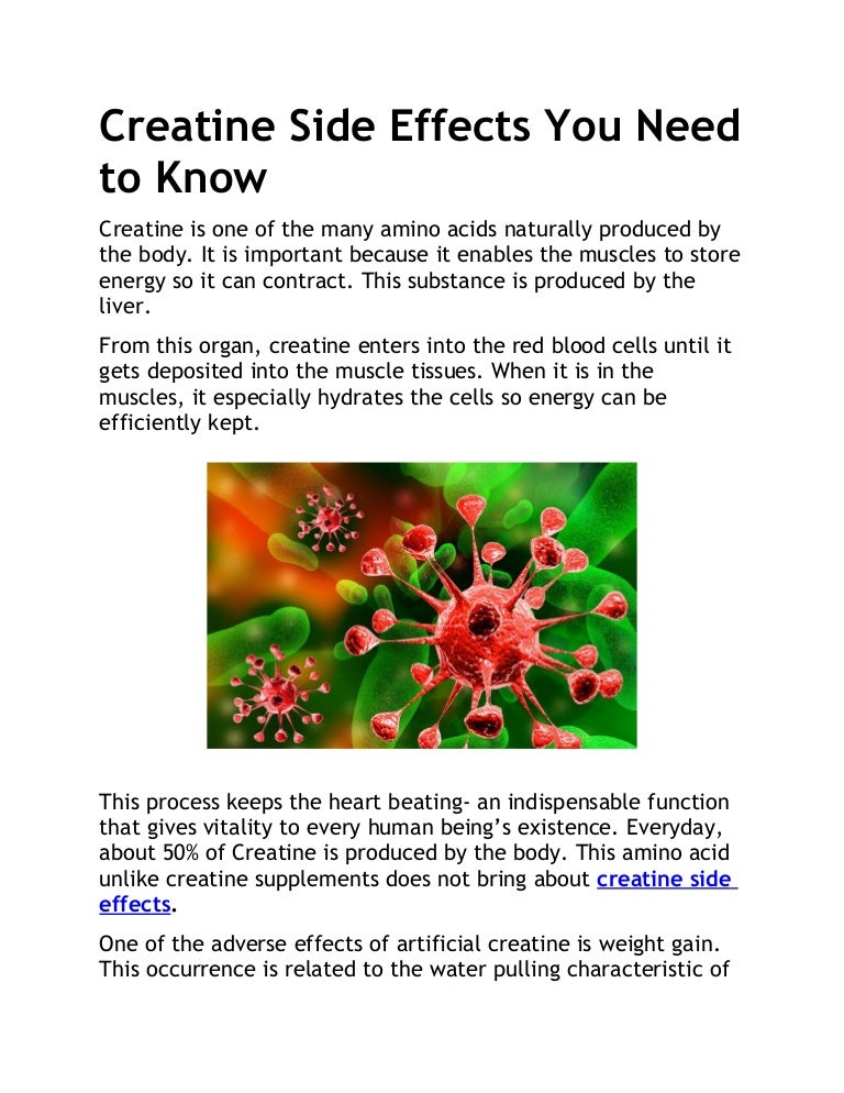 Creatine side effects