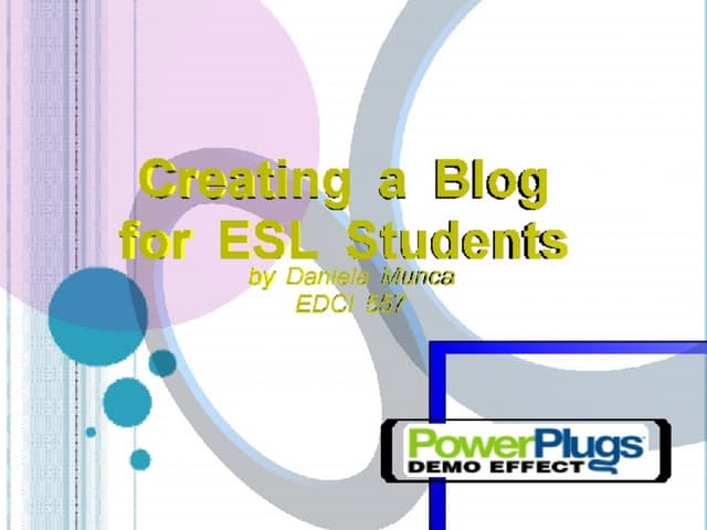 Creating a Blog - Activity for ESL ...