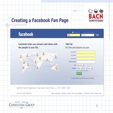 Creating A Facebook  Fan  Page