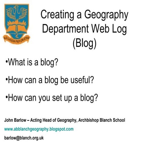Creating a weblog