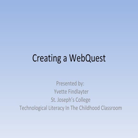 Creating A Web Quest