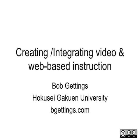 Creating Integrating Video