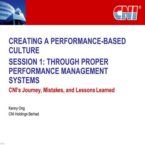 Creating Performance Based Culture trough Performance Management Systems 