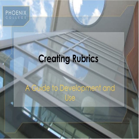 Creating Rubrics