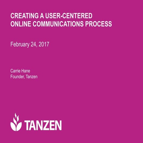 Creating a User-Centered-Online-Communications-Process