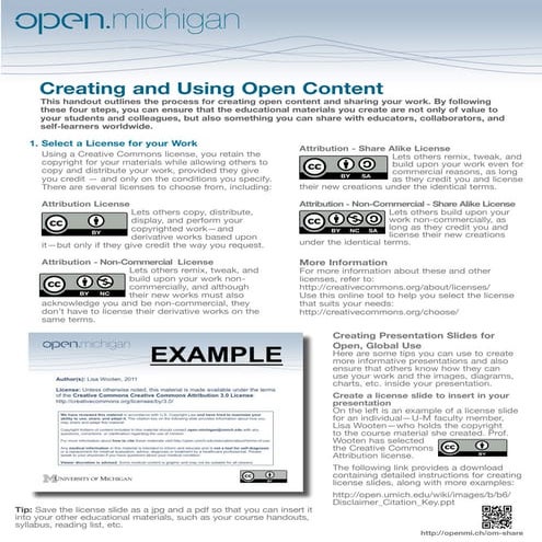 Creating and Using Open Content