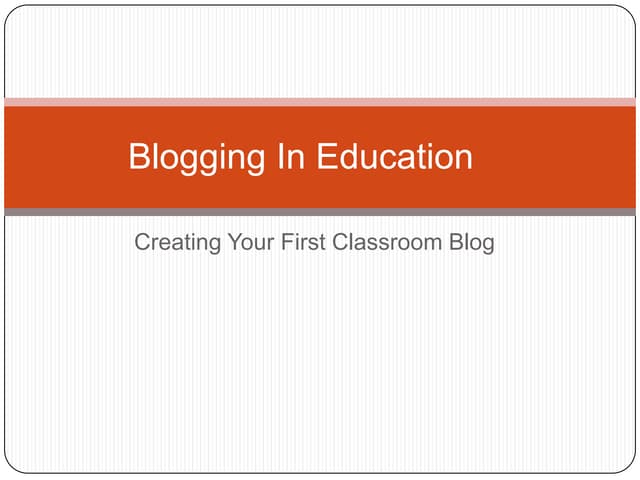Creating A Blog