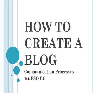 How to create a blog (CP students)
