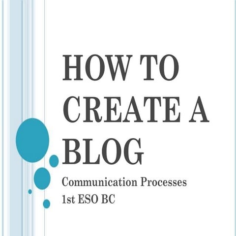Creating a blog for CP students (1st ESO)