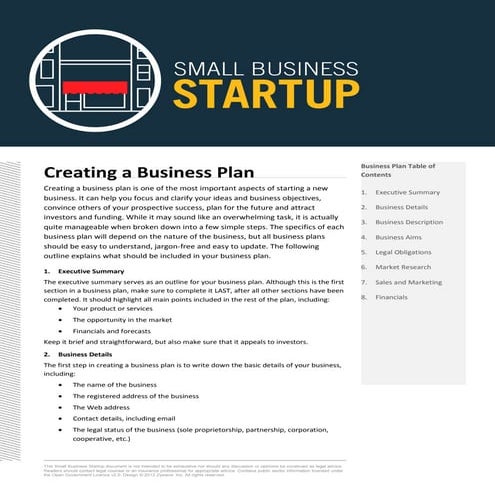 Creating a business plan