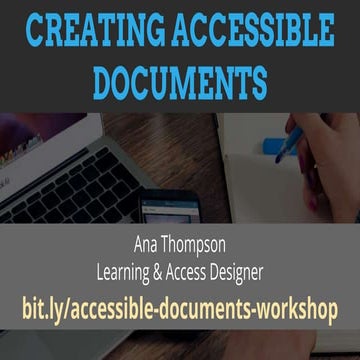 Creating Accessible Documents