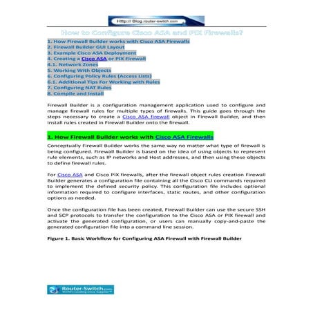 Creating a cisco asa or pix firewall