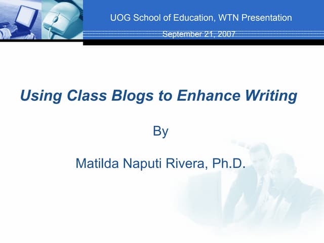 Creating a classroom blog