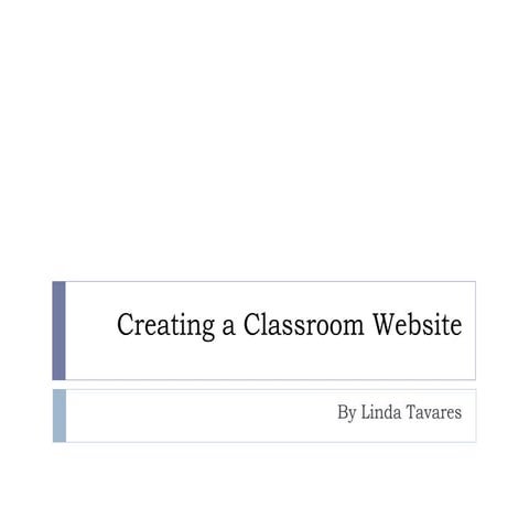 Creating a classroom website
