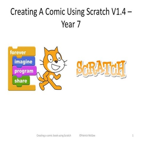 Creating a comic in Scratch v1.4 for Year 7