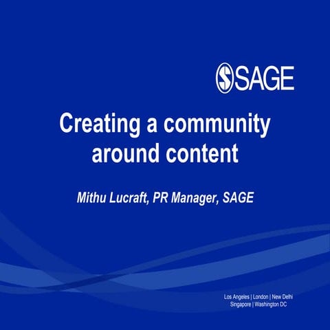 Creating a community around content | PPT