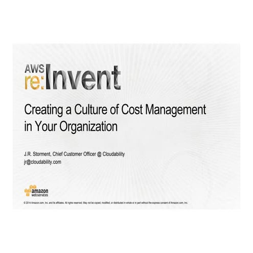 Creating a culture of cost management