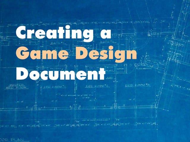 Making a Game Design Document