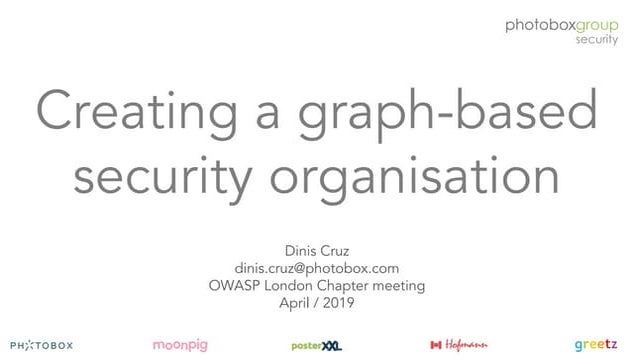 Creating a graph based security organisation - Apr 2019 (OWASP London chapter...