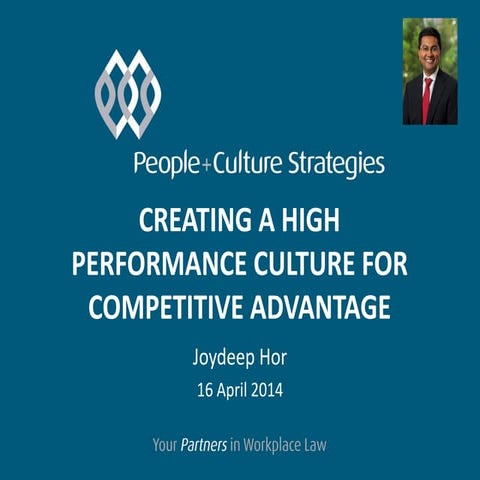 Creating a High Performance Culture for Competitive Advantage