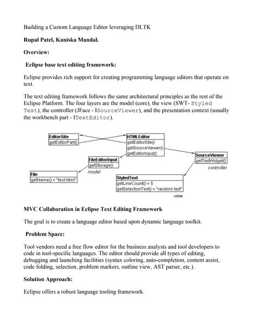 Creating A Language Editor Using Dltk