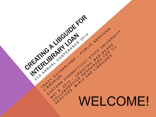 Creating a libguide for interlibrary loan