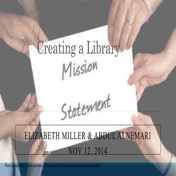 Creating a library mission statement 